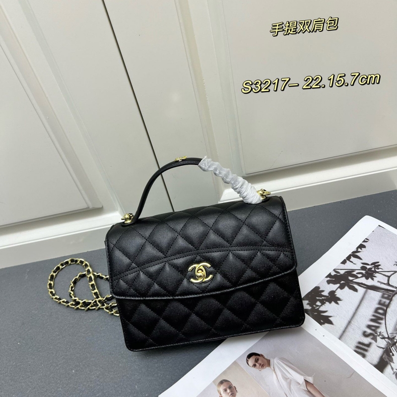 Ch*el top handle bags